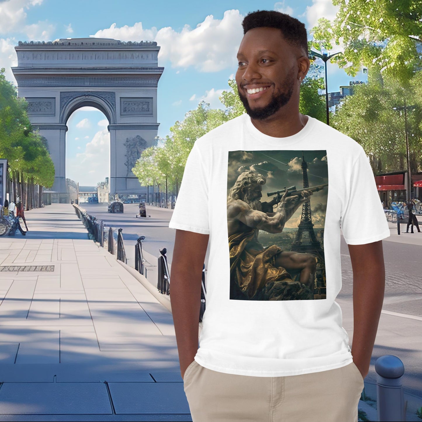 T-shirt Zeus de tir à la carabine aux Jeux Olympiques de Paris