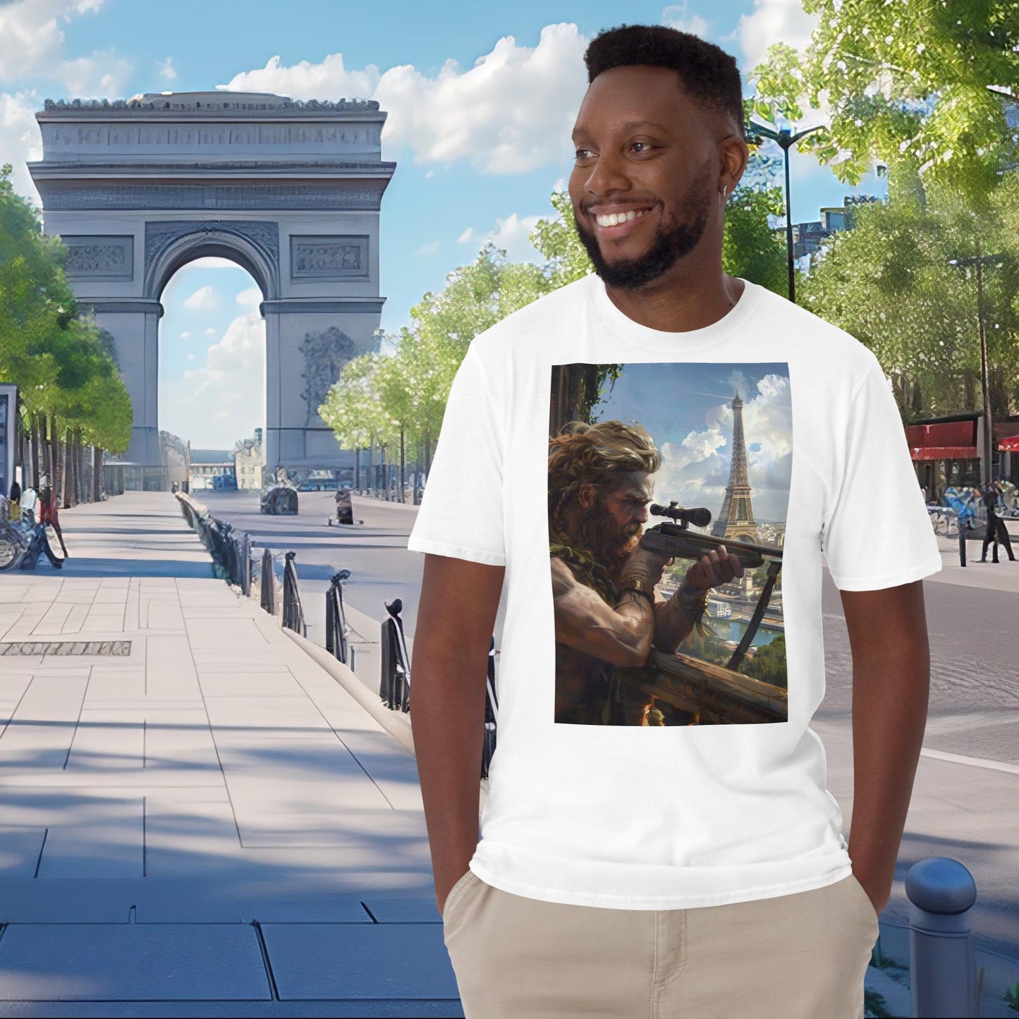 T-shirt Zeus de tir à la carabine aux Jeux Olympiques de Paris