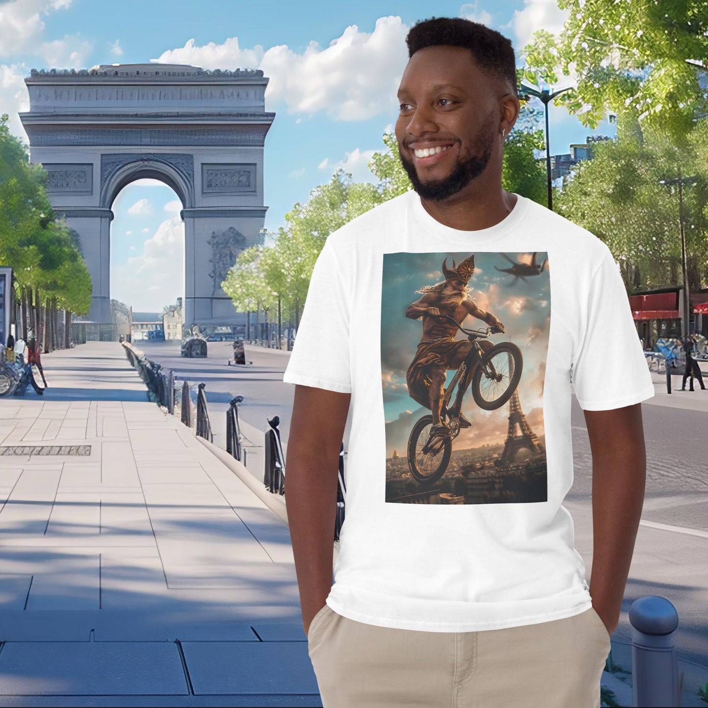 Olympische Spiele Paris Radfahren BMX Zeus T-Shirt