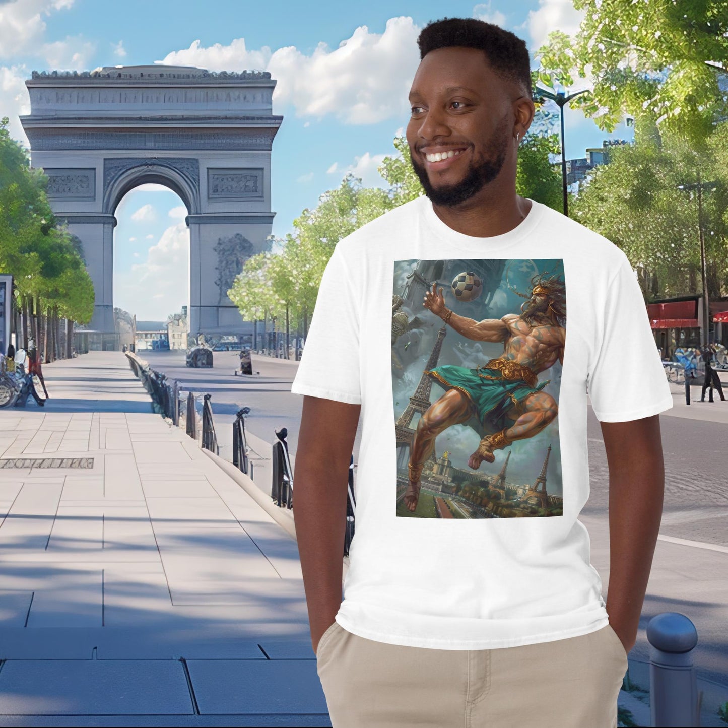 T-Shirt Zeus für Olympia-Fußball in Paris