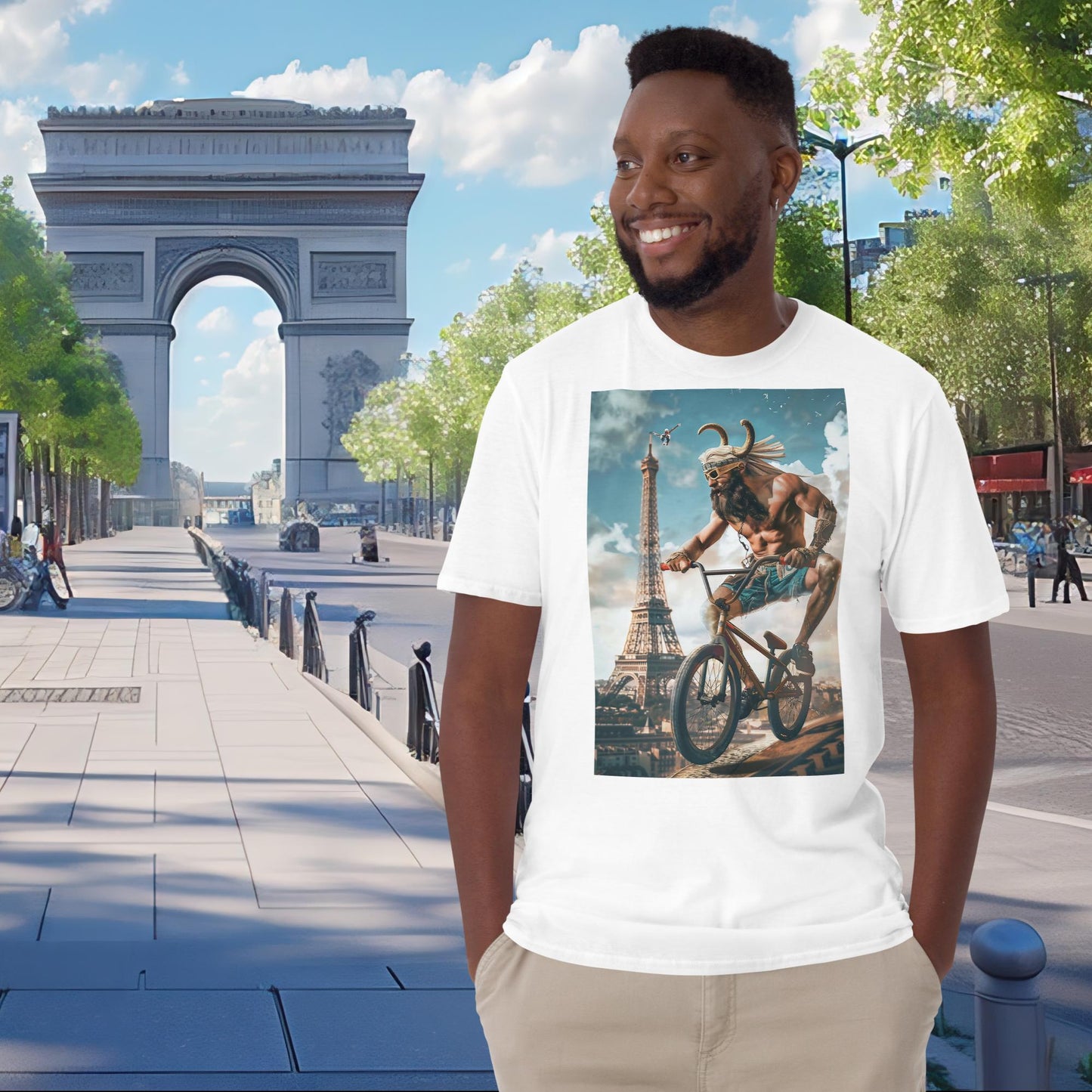 Olympische Spiele Paris BMX Radfahren Zeus T-Shirt