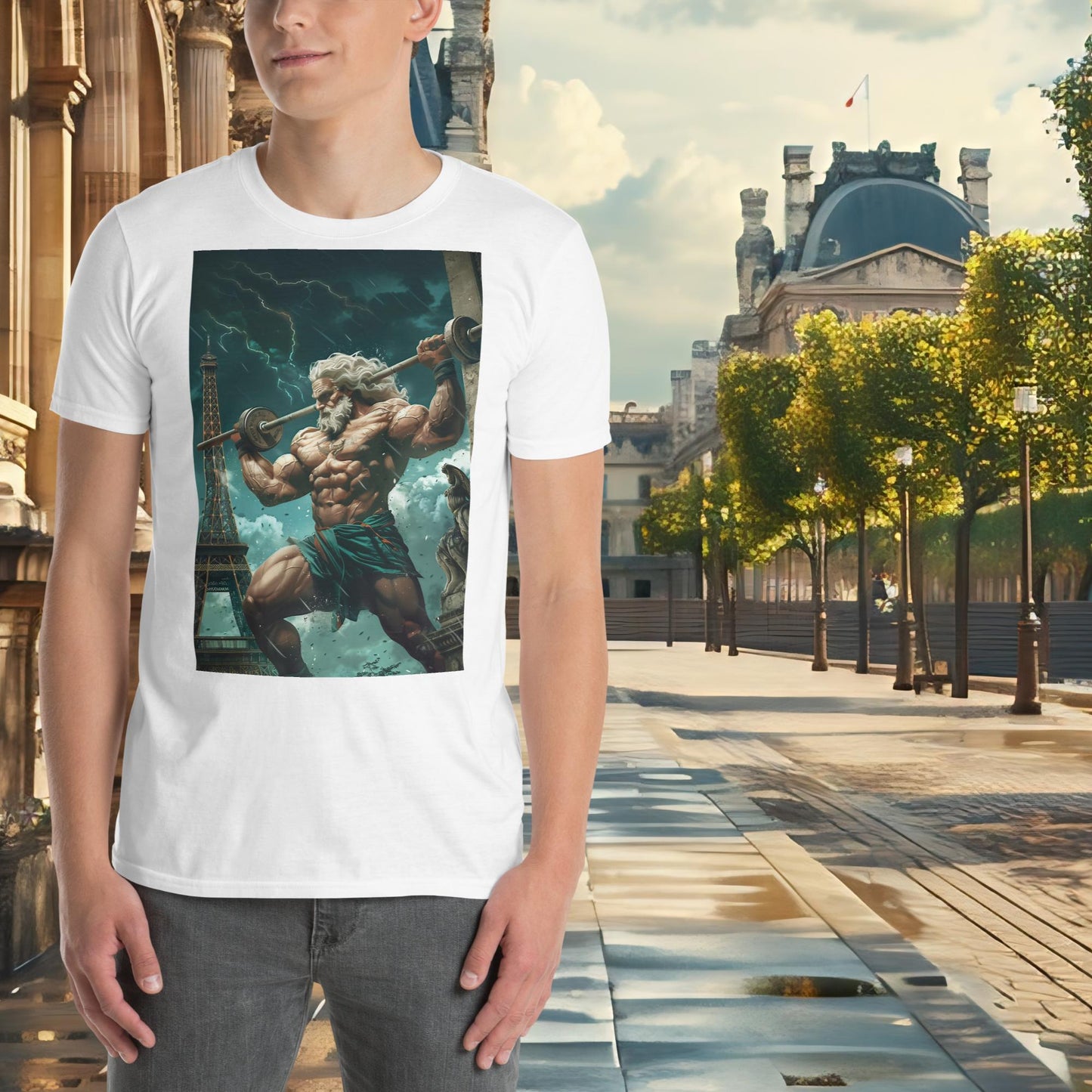 T-shirt Zeus d'haltérophilie des Jeux Olympiques de Paris