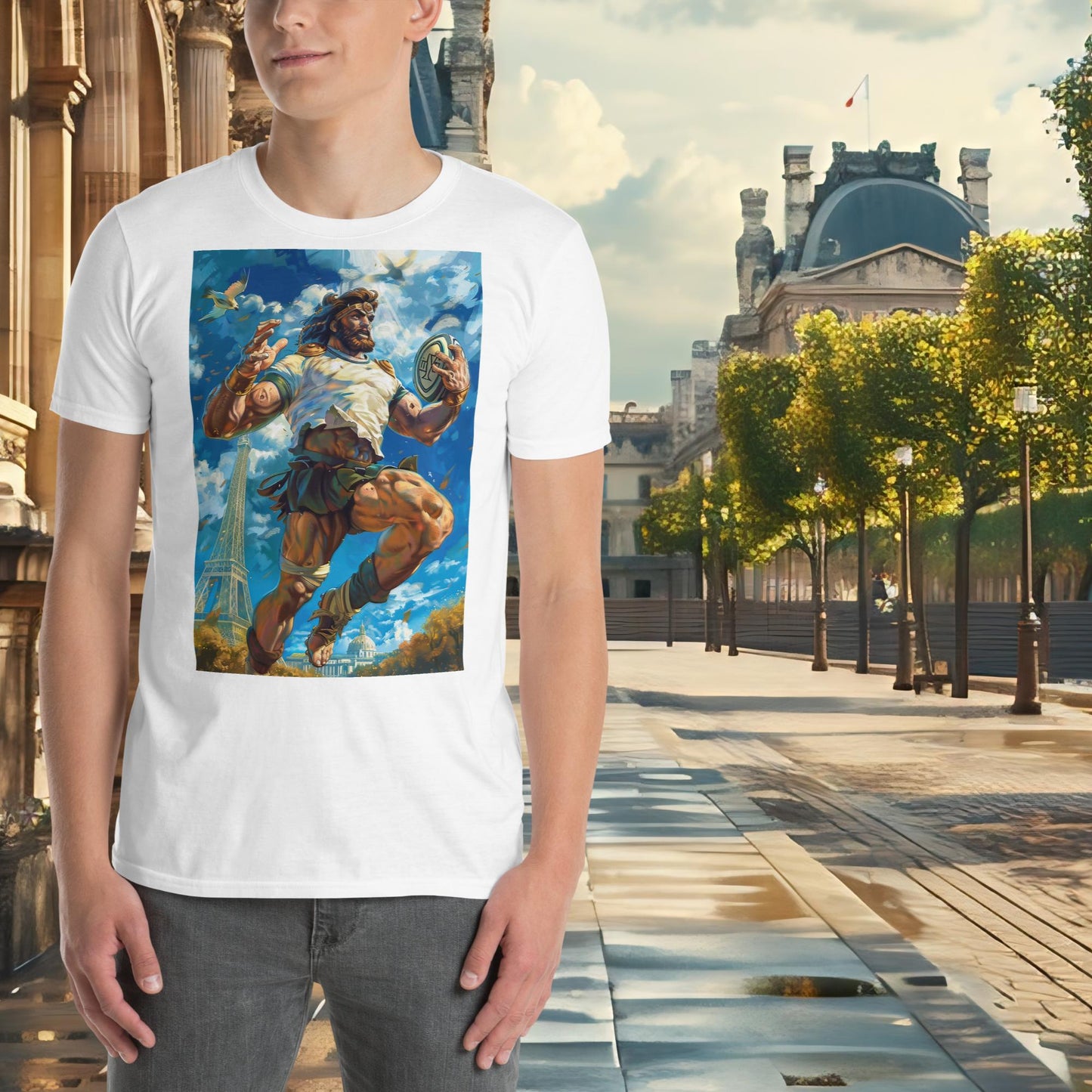 T-Shirt Zeus Jeux Olympiques de Paris Rugby Sevens