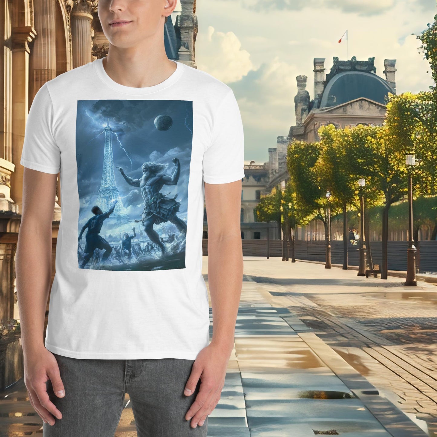 T-Shirt Zeus für Olympia-Fußball in Paris