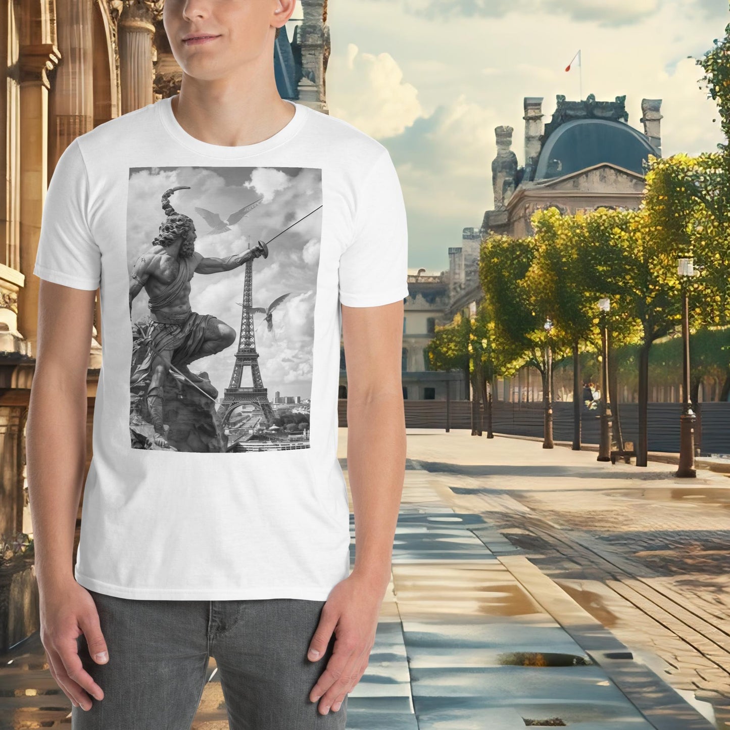 Paris Olympics Fencing Zeus T-Shirt