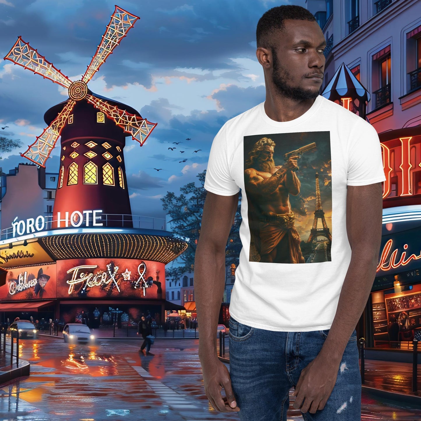 T-shirt Zeus de tir au pistolet des Jeux Olympiques de Paris