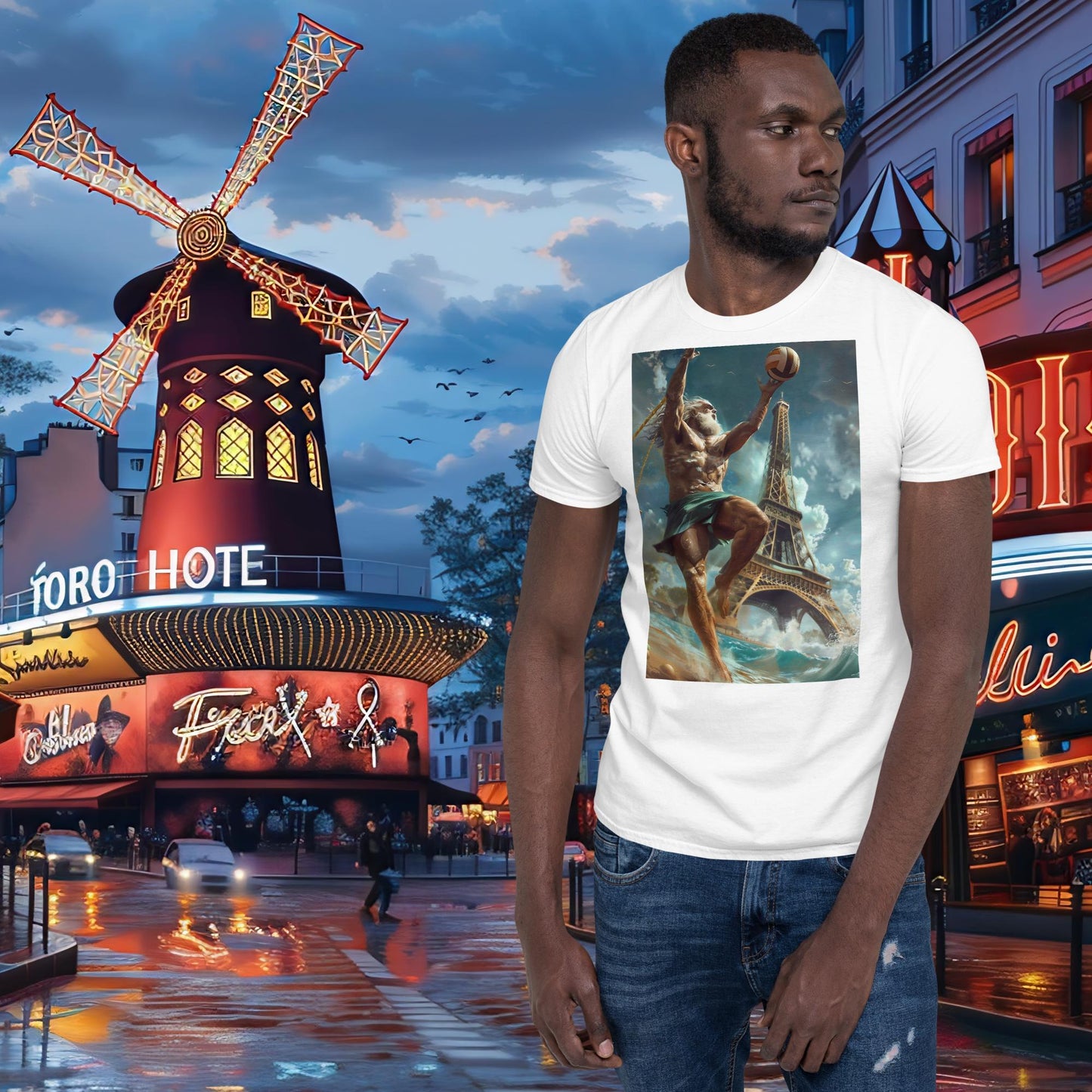 Paris Olympics Beach Volleyball Zeus T-Shirt