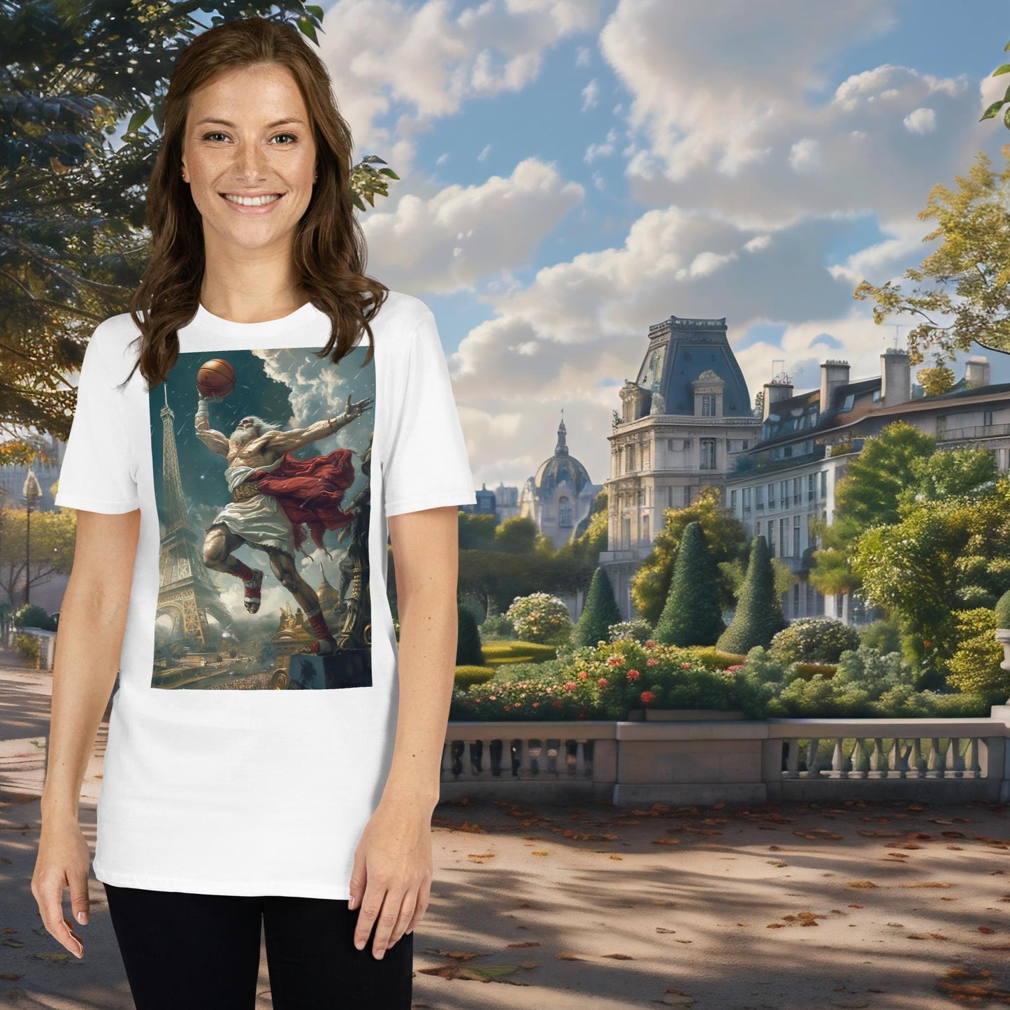 Basketball-Zeus-T-Shirt für die Olympischen Spiele in Paris