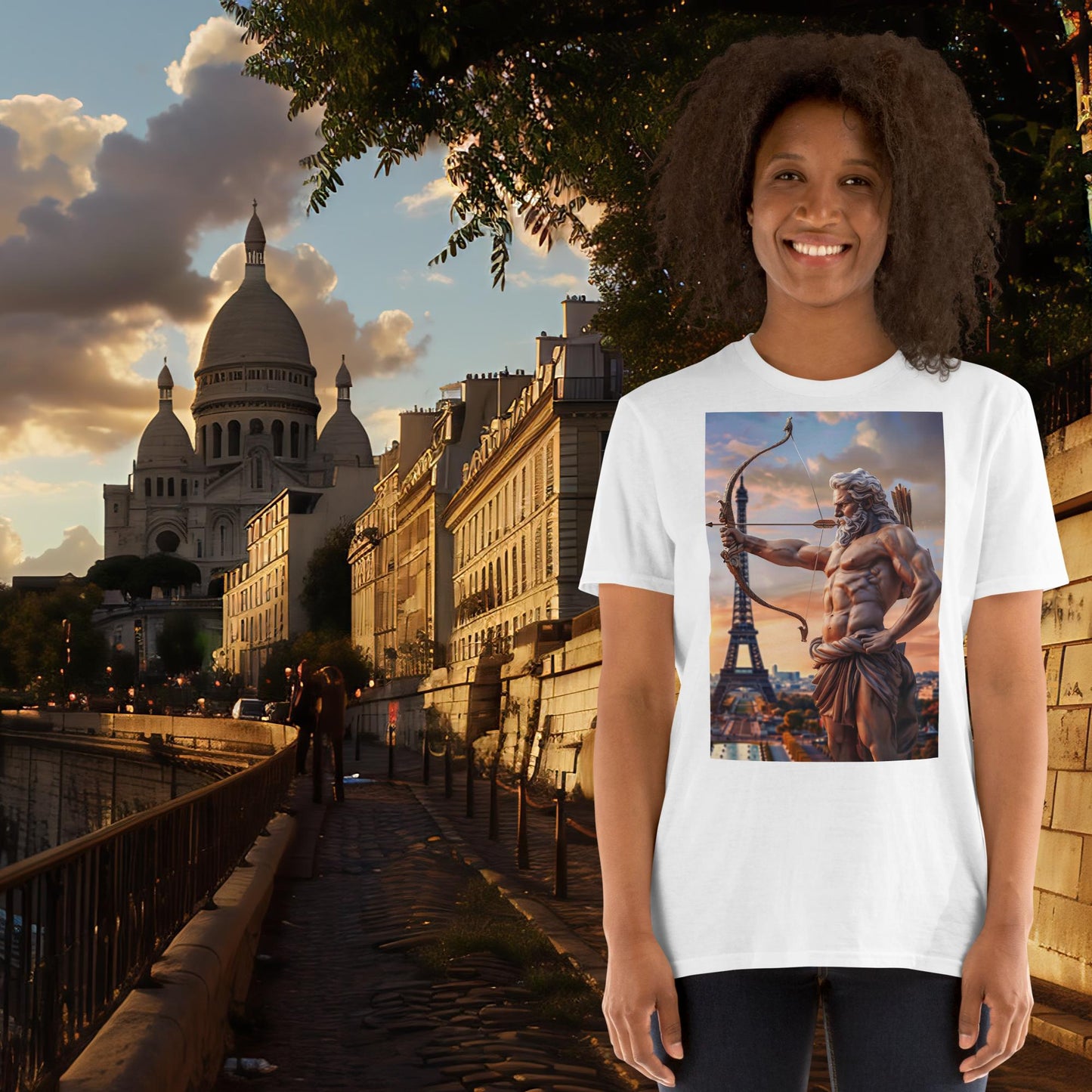 Zeus, Bogenschießen, Olympische Spiele, Paris, T-Shirt