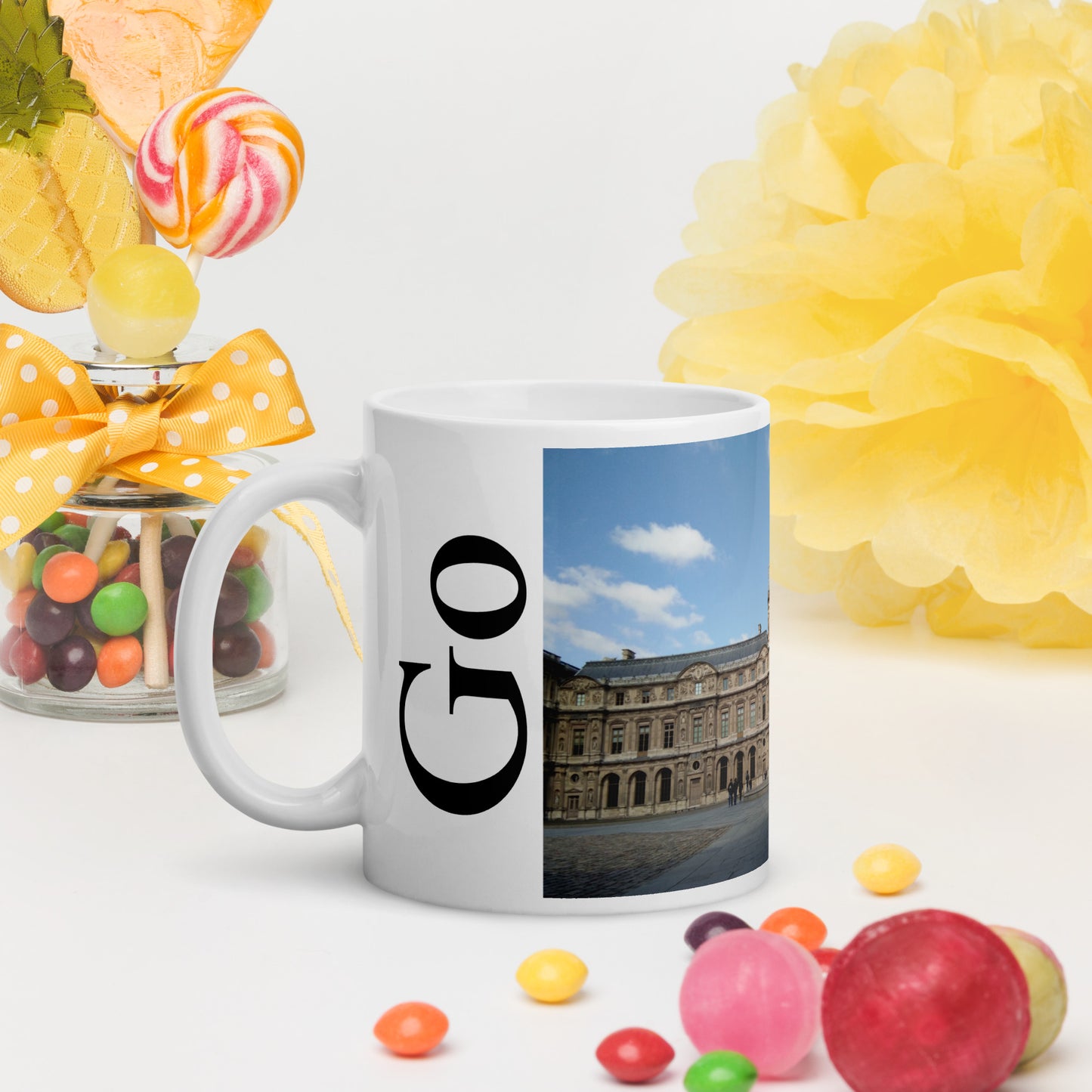 At the Louvre - Let's Go Paris Mug